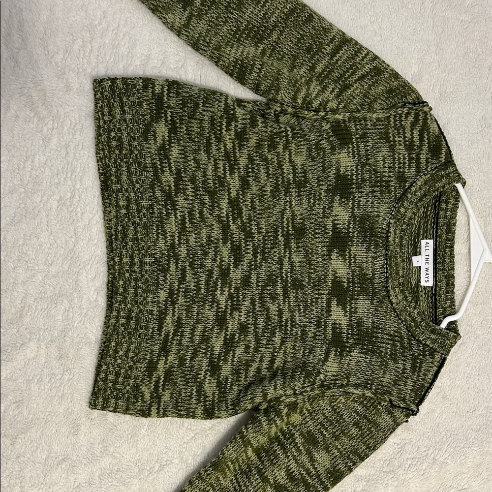 Stylish Olive Green Women's Sweater